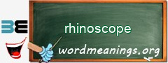 WordMeaning blackboard for rhinoscope